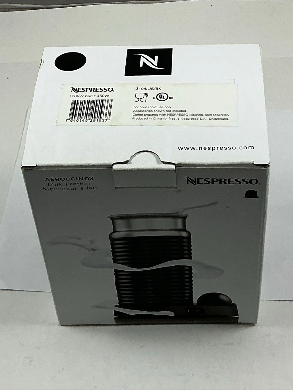 New Nespresso Aeroccino 3 Electric Milk Frother 3694